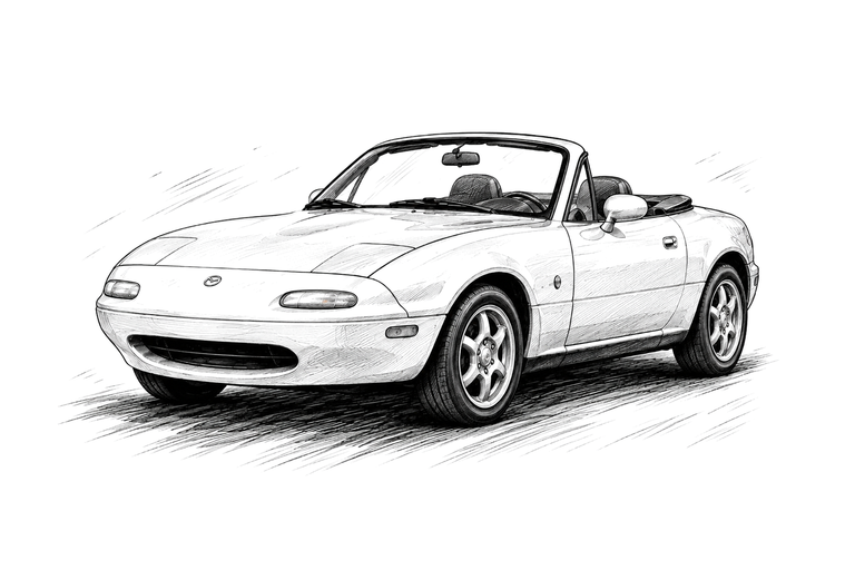 Mazda MX-5 NA ceruzarajz