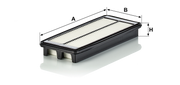 MANN-FILTER C 34 140 – gyári méretrajz